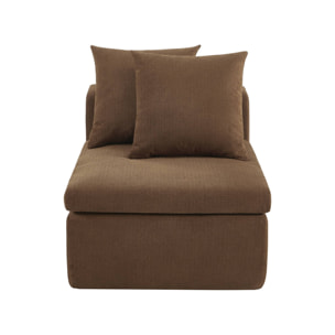 Fauteuil compressé pour canapé modulable tissu chenille 1 place MOVI
