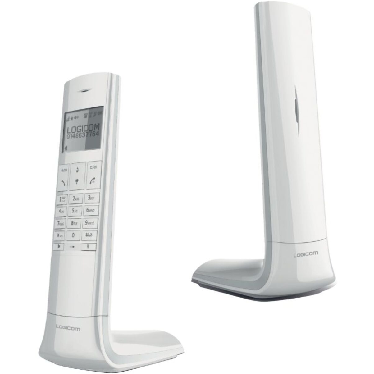 Téléphone sans fil LOGICOM Luxia Solo Blanc/Gris