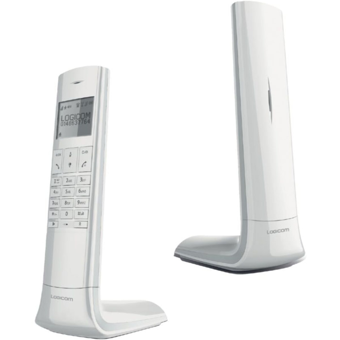 Téléphone sans fil LOGICOM Luxia Solo Blanc/Gris