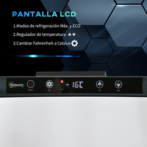 Nevera Portátil Compresor 30L Refrigerador de Coche CC 12V/24V y CA 110-240V hasta -22 ℃ con Pantalla Táctil y Asas para Barco Camión 61x32x40 cm Blanco