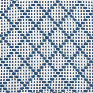 Funda de cojín tejido rombos Diamicu color azul Algodón y poliéster