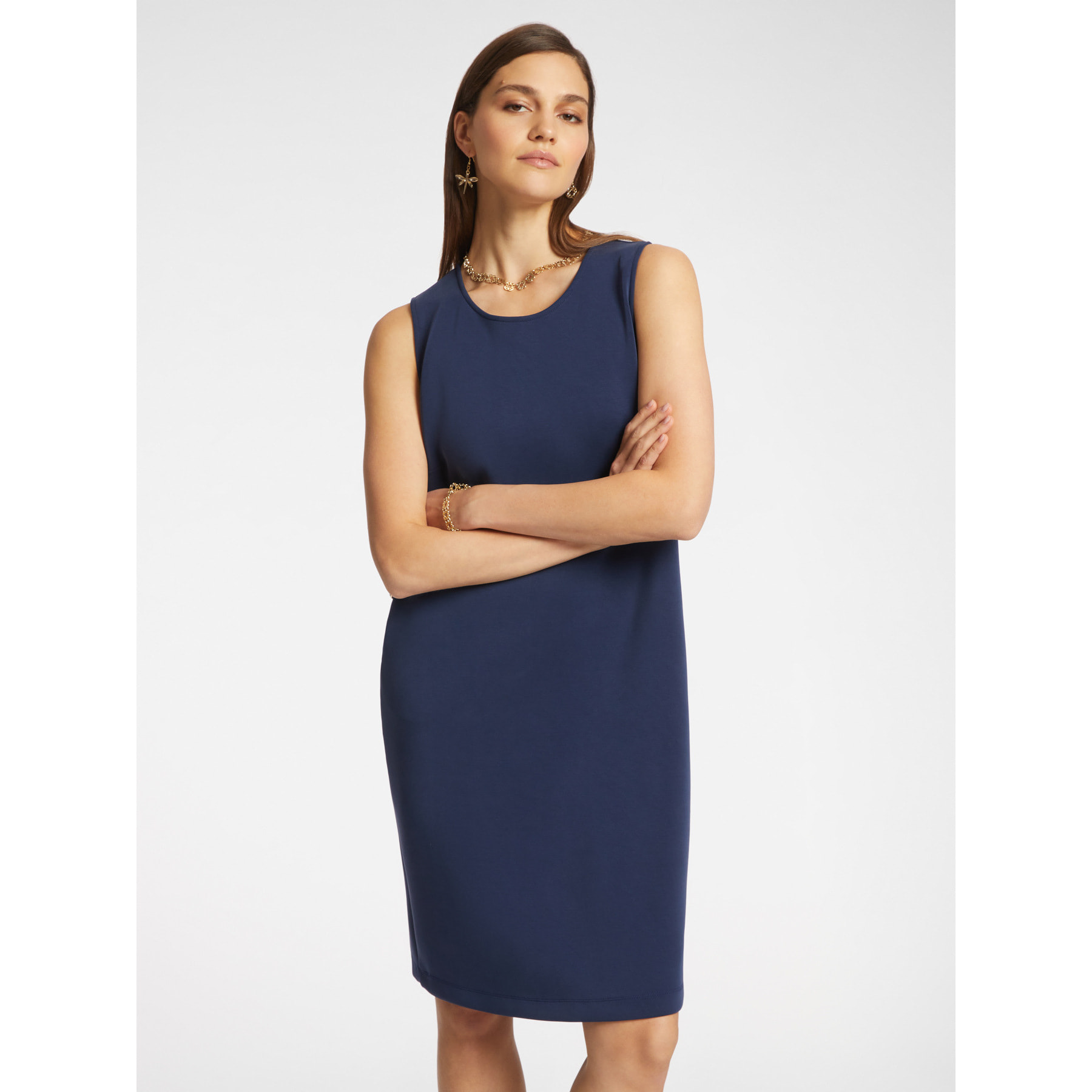 Elena Mirò - Abito in tessuto scuba leggero - Blu