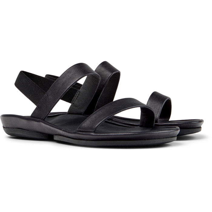 Sandalias - CAMPER Right Isla - Negro - Cuero liso