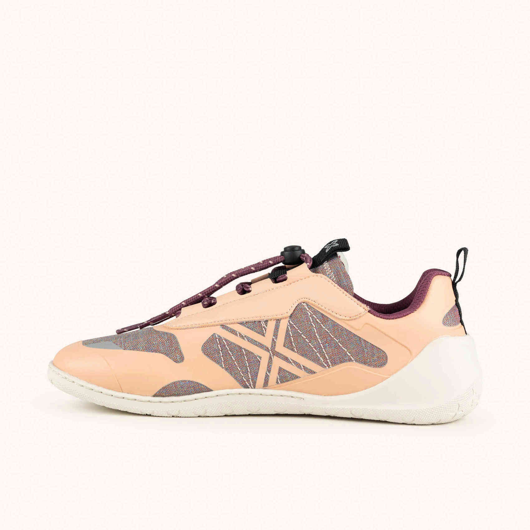 MUNICH FREESTEP 05 Zapatillas Wild Feet "Barefoot" color salmón y malva con puntera ancha