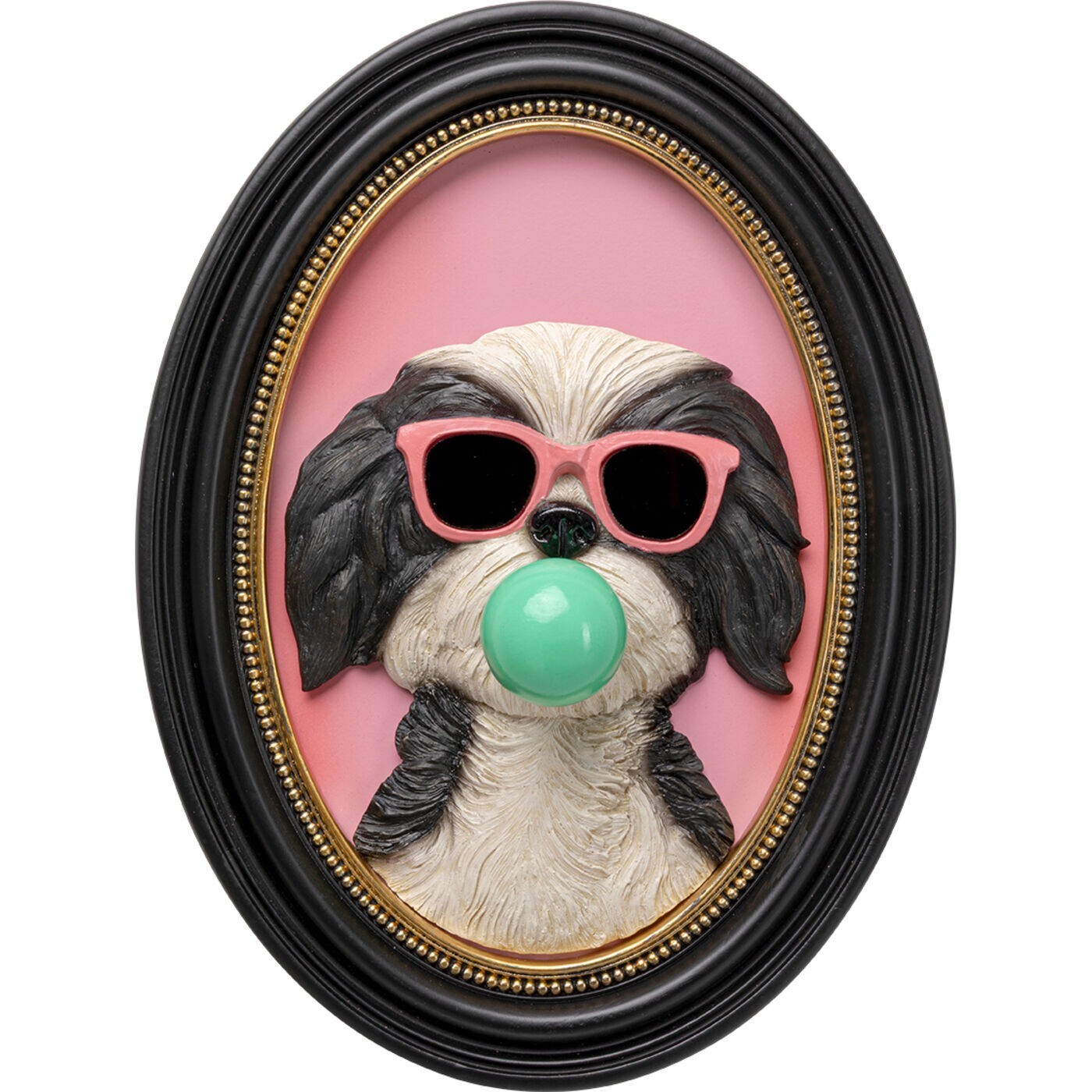 Tableau 3D chien chewing-gum 23x31cm Kare Design