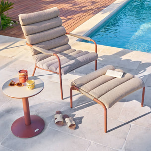 Fauteuil relax de jardin Solani acajou