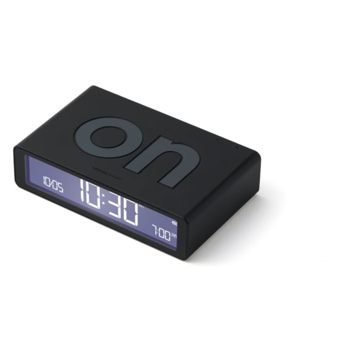Réveil LEXON Flip Classic Rechargeable en USB-C Noir