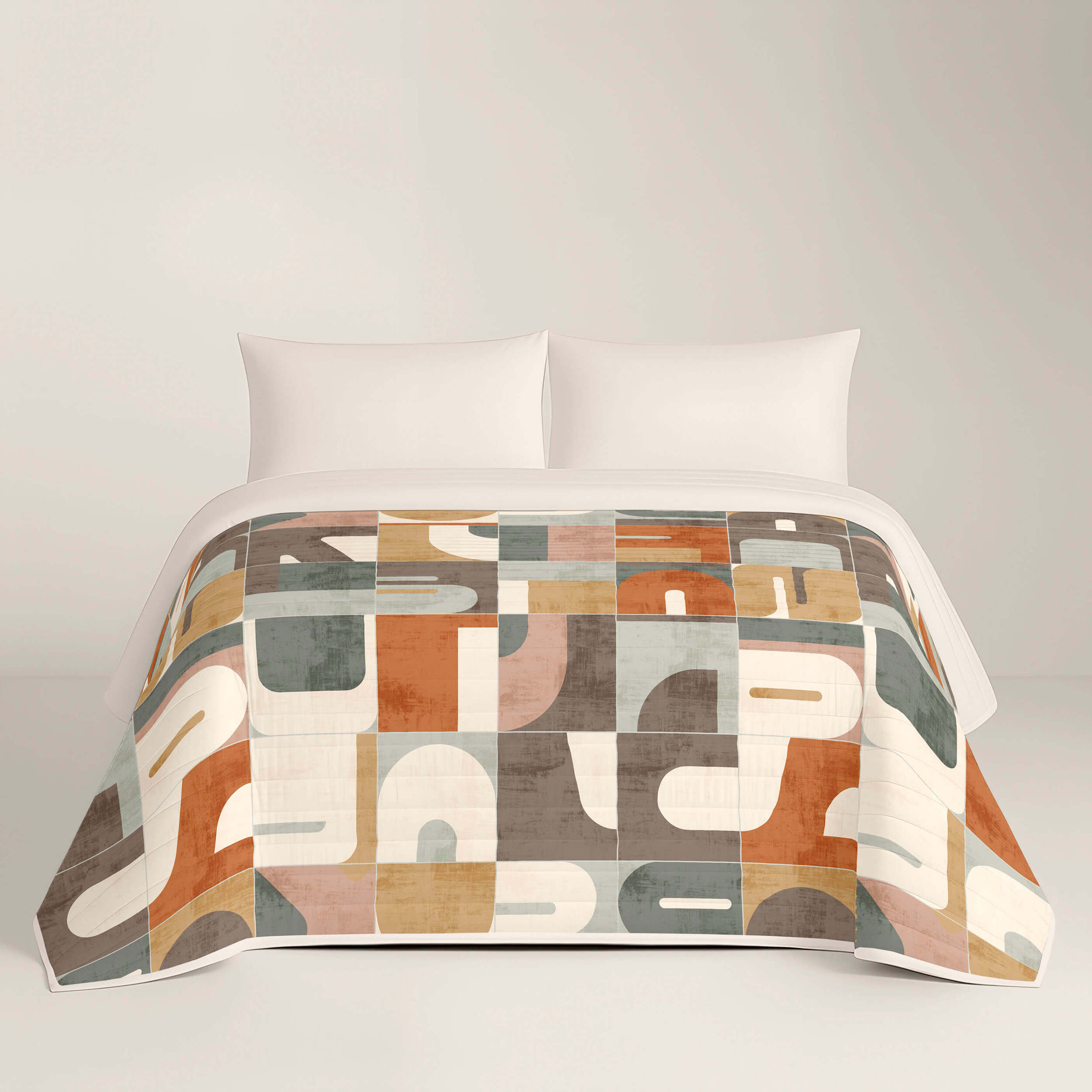 Colcha Bouti Estampada - 2/3 Piezas - 100% Poliéster - Microfibra - 70 gr/m² - Puzzle