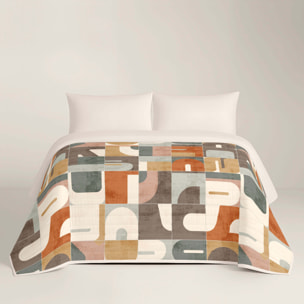 Colcha Bouti Estampada - 2/3 Piezas - 100% Poliéster - Microfibra - 70 gr/m² - Puzzle