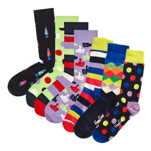 Calcetines 7 pack bigdot, thumbs up y blacklight talla