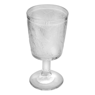Verre à vin feuille gris