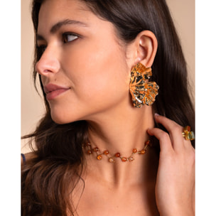 Pendientes en forma de pétalo irregular