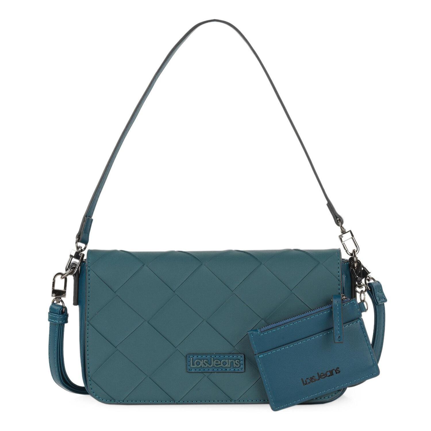 Bolso De Hombro Con Bandolera Adicional Lois Edziza Azul