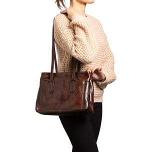Borsa a spalla  da donna In Vera pelle Made in Italy 23x30x12 cm