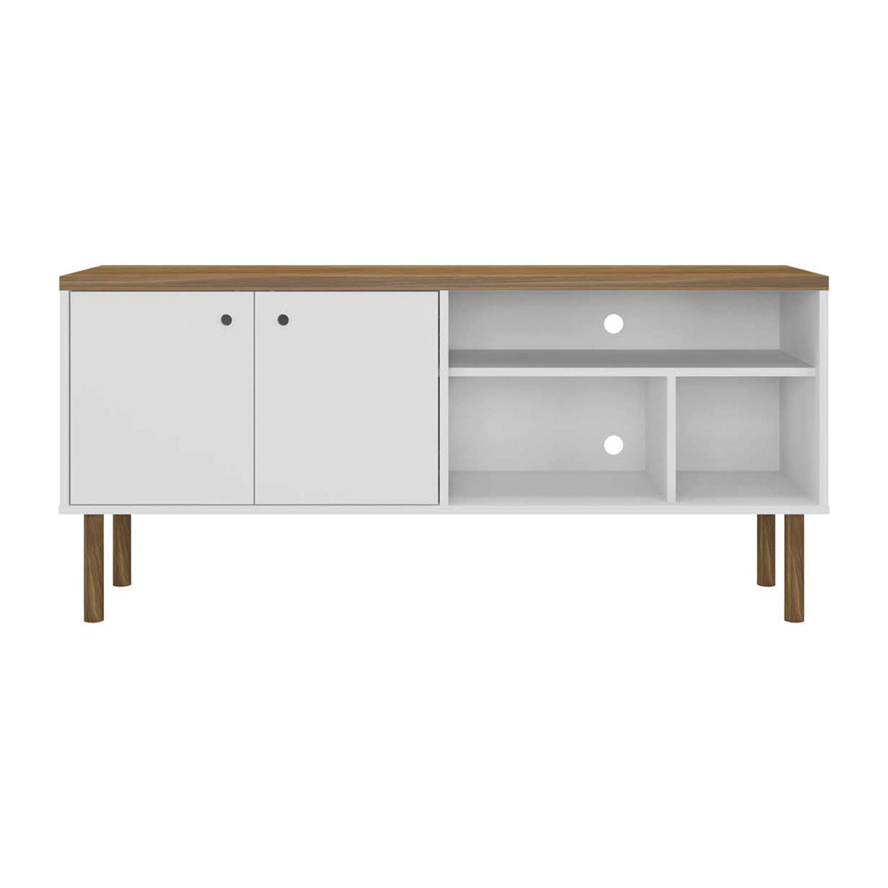 Mueble de TV – Roble y blanco