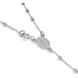 Collana Rosario in Argento 925 con grani in argento