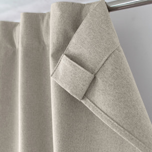 Rideau occultant aspect chambray - Beige