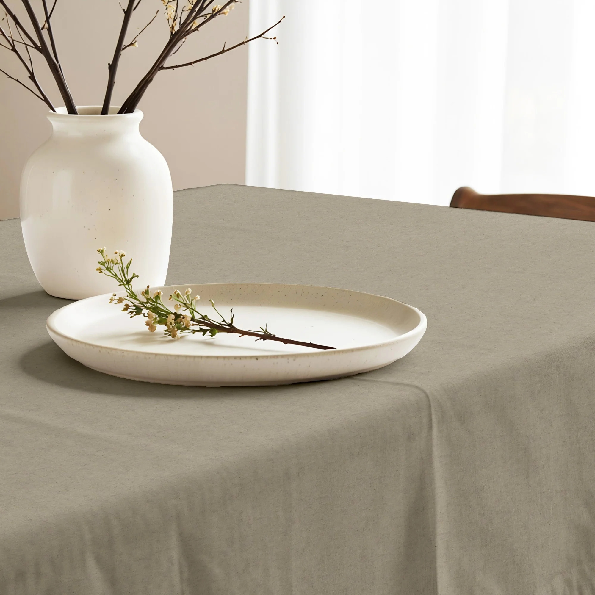 Nappe en résine anti-taches Uni Naturel 157