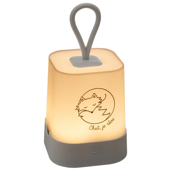 Veilleuse sur batterie H.16cm silicone avec poignée