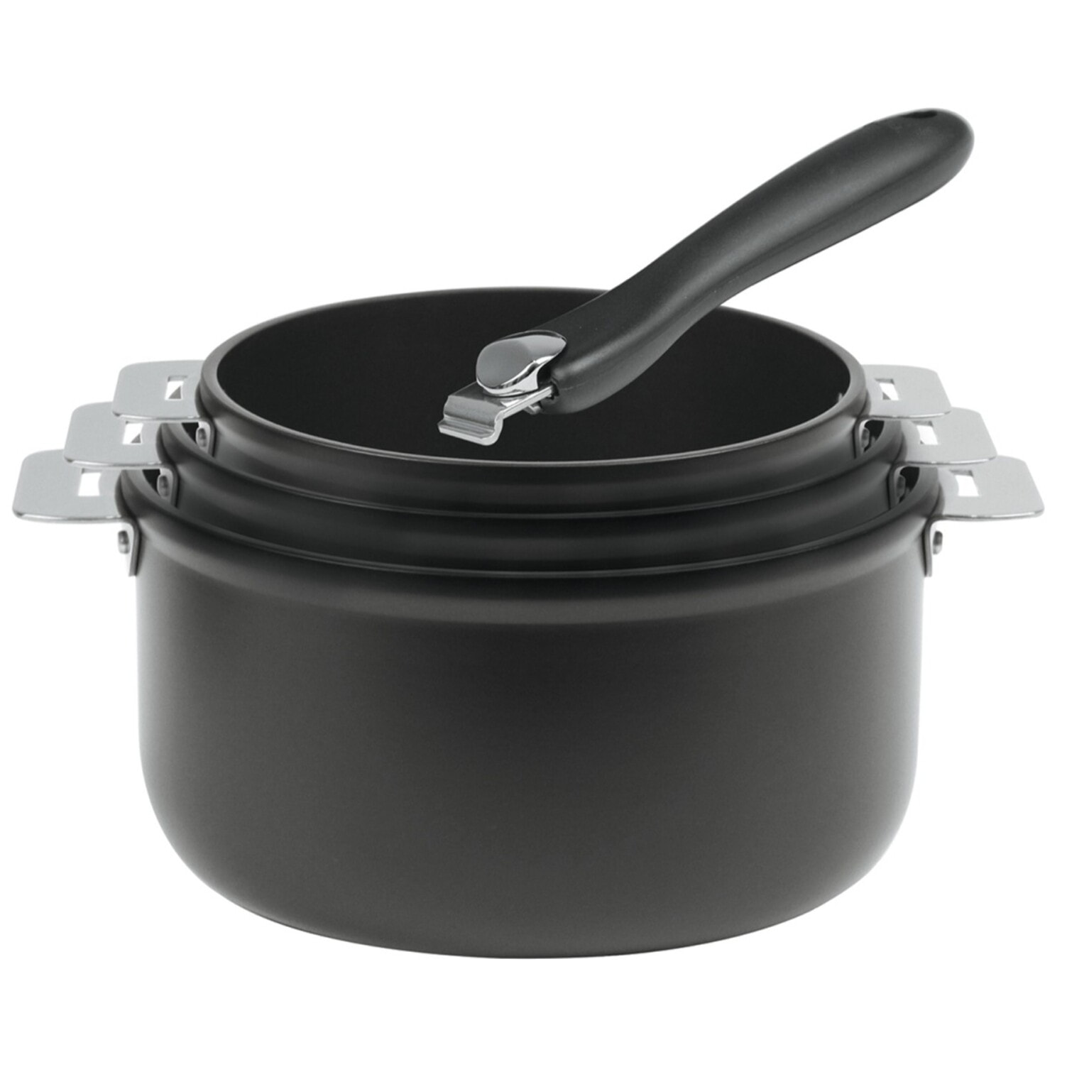 Série de 3 casseroles aluminium + 1 poignée amovible