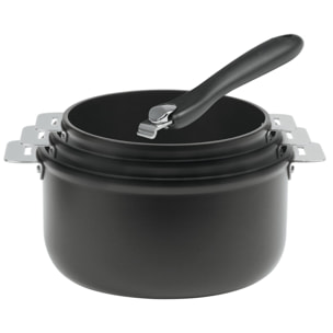 Série de 3 casseroles aluminium + 1 poignée amovible