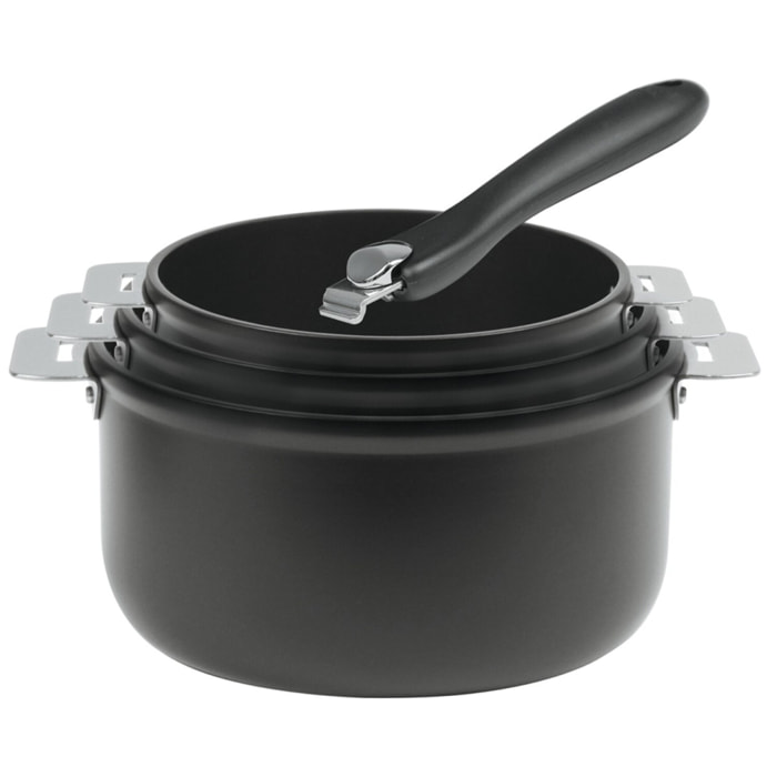 Série de 3 casseroles aluminium + 1 poignée amovible