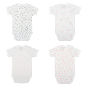 Pack 4 Body Cruzado Manga Corta