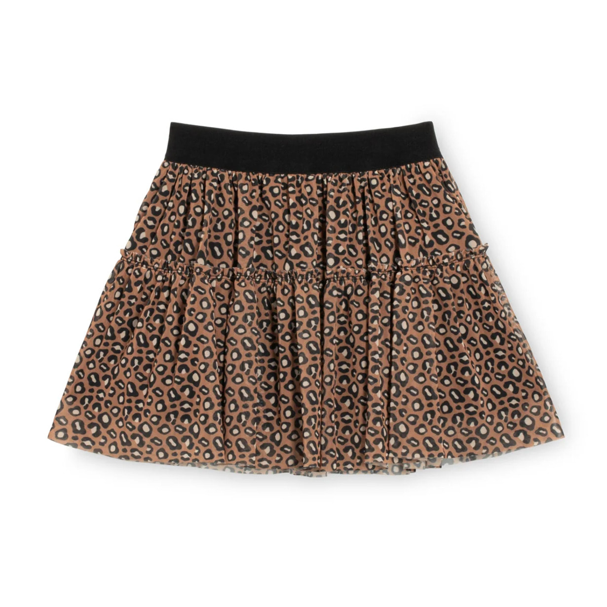 Falda de tul con estampado de leopardo