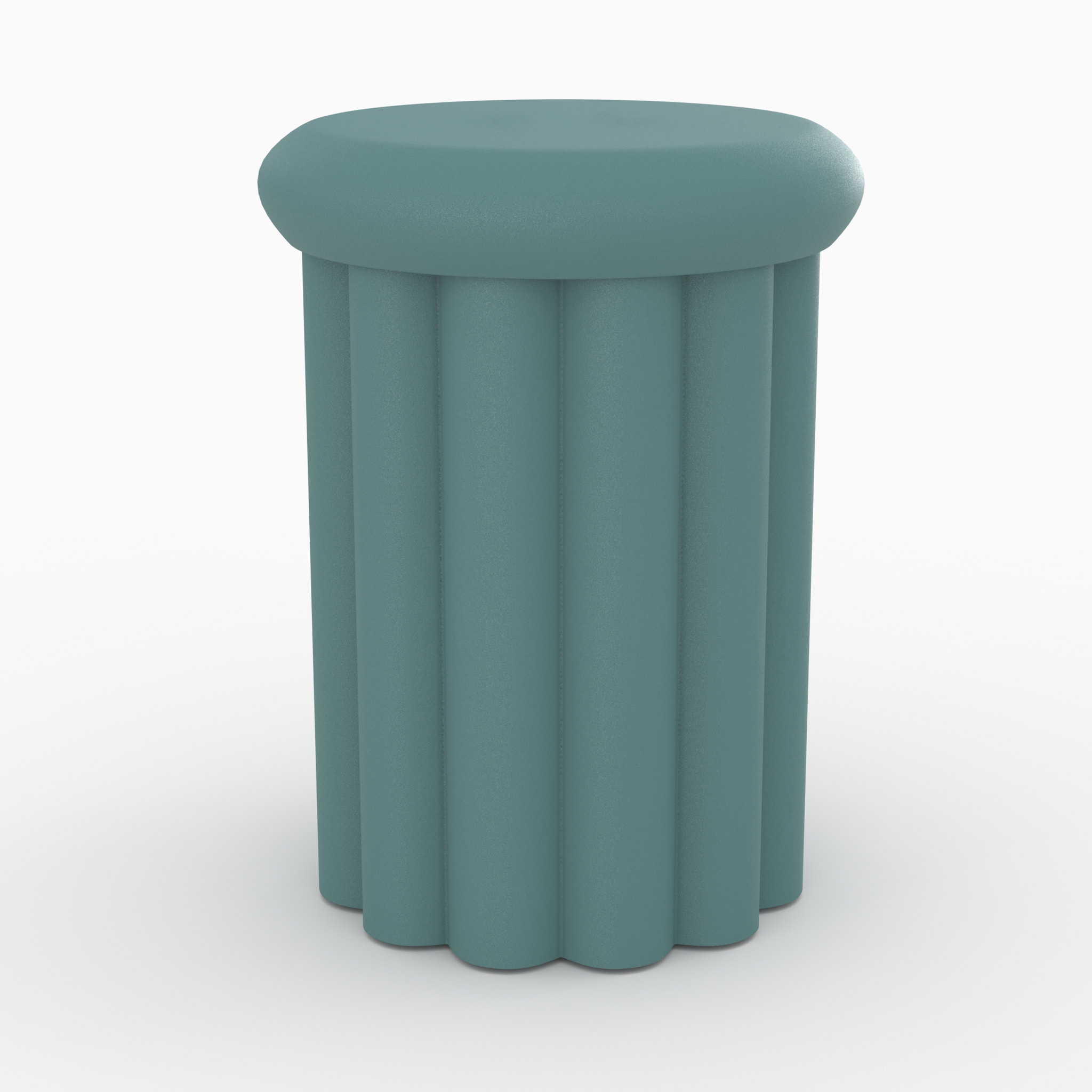 Table d'appoint ronde en métal bleu D37 cm - Aglaé