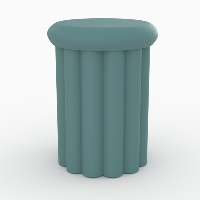 Table d'appoint ronde en métal bleu D37 cm - Aglaé