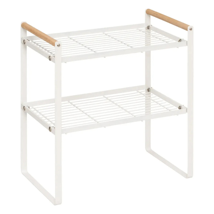 Etagère 2 niveaux Balm blanc L33cm