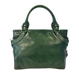 Borsa a Spalla Borsa Shopper da Donna in Pelle Lucida con Tracolla Removibile
