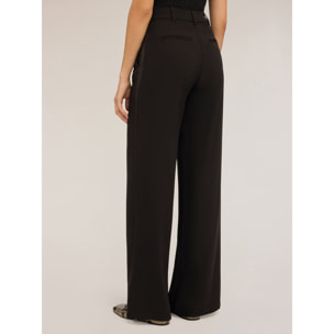 Motivi - Pantalones palazzo con banda lateral - Negro