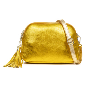 Aliminusa bolso bandolera Mujer. Piel auténtica Gamuza Lacada.