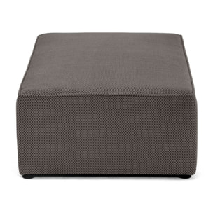 Topaze - pouf - en velours texturé - Gris
