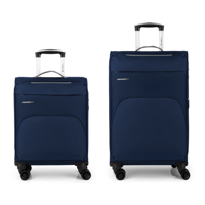 Juego de maletas (cabina y mediana) Zambia blandas con capacidad de 103 L