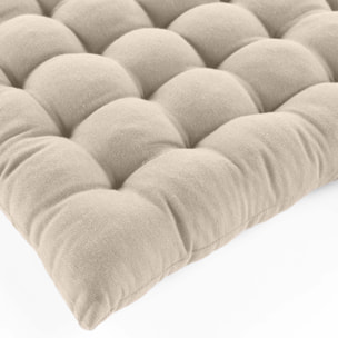 Assise matelassée en coton et polyester recyclé - Lin