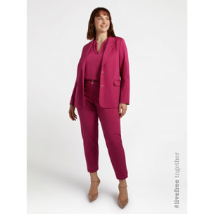 Fiorella Rubino - Blazer con bottoni gioiello - Rosso