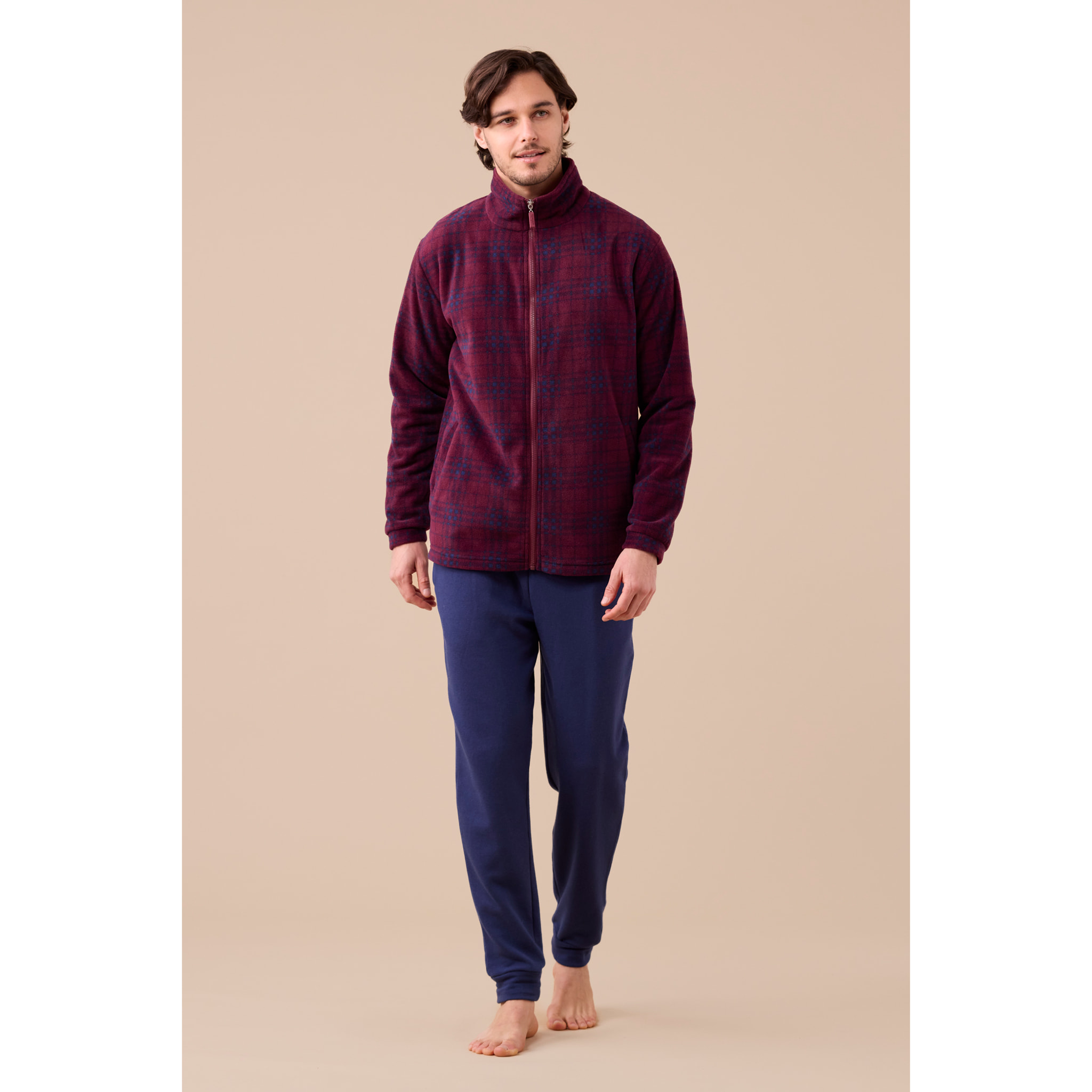 Giacca uomo micropile articolo scozzese. Noidinotte