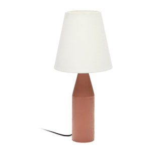 Kave Home - Lampada da tavolo Boada in metallo finitura verniciata terracotta