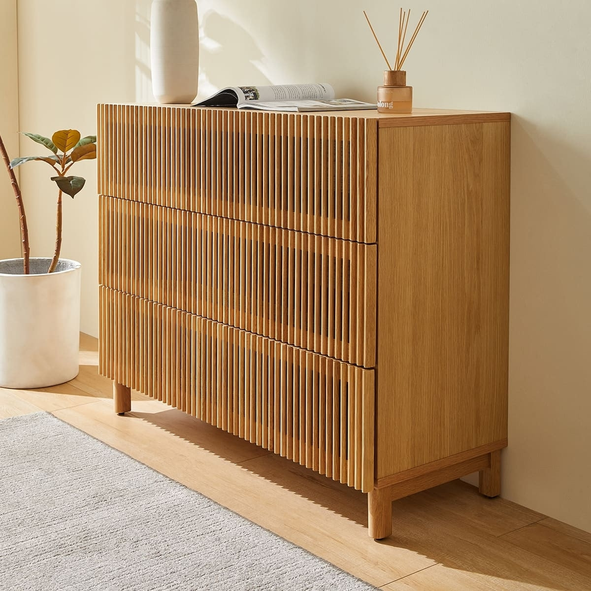 Commode 3 tiroirs en bois - UMEA
