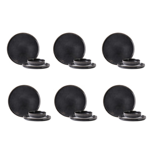 Service 18 pièces noir - "Charbon"