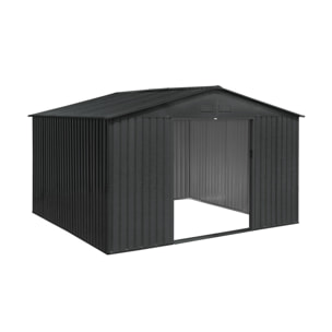 Abri de jardin métal 10,85m² avec kit d'ancrage BOULONNAIS