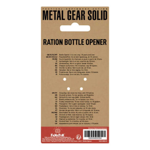 Metal Gear Solid Apribottiglia Solid Ration 8 Cm Fanattik