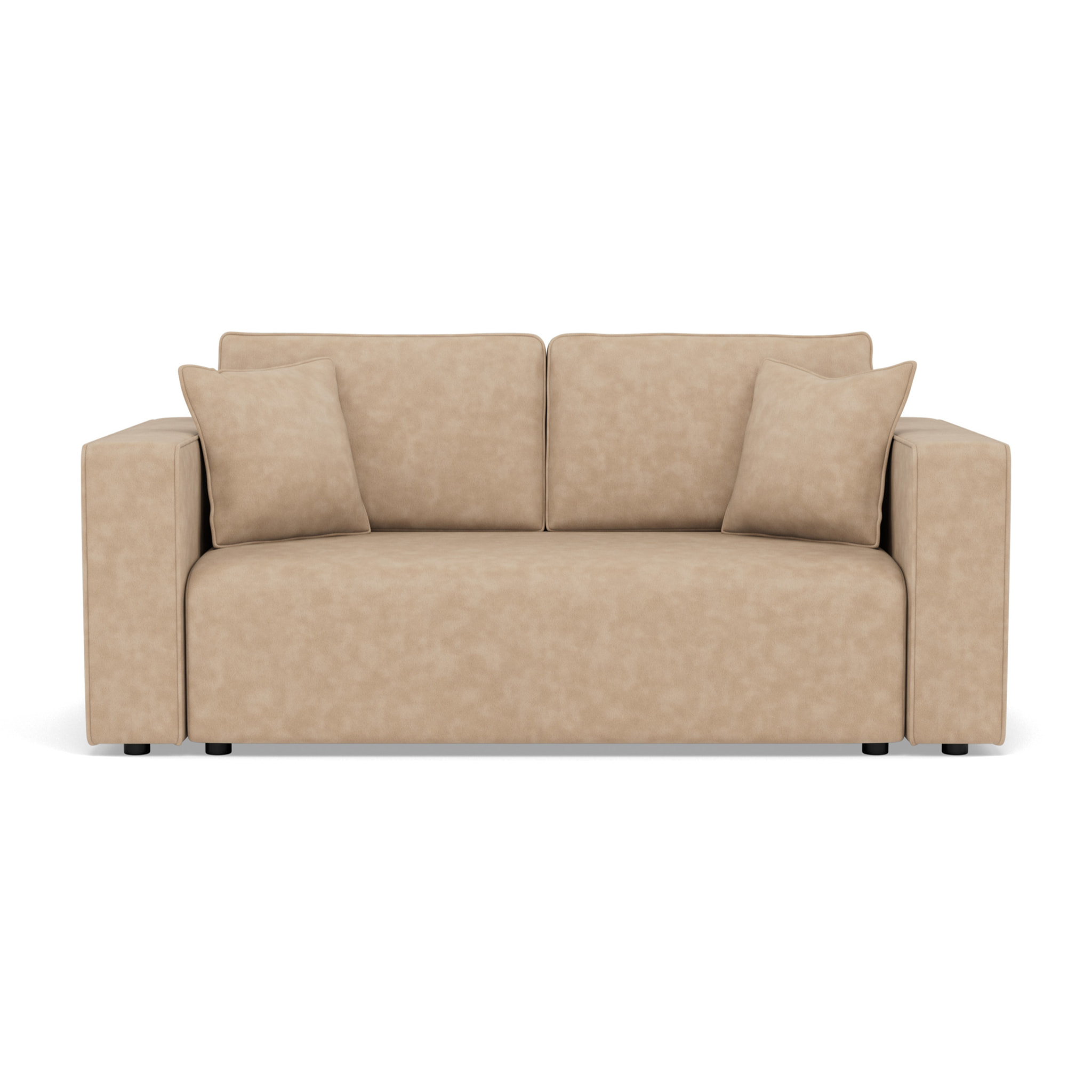 Topaze - canapé droit 2 places en simili - Beige