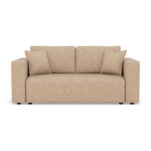 Topaze - canapé droit 2 places en simili - Beige