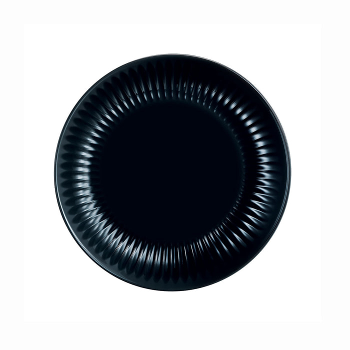 6 platos de postre negros 19 cm Cottage - Luminarc