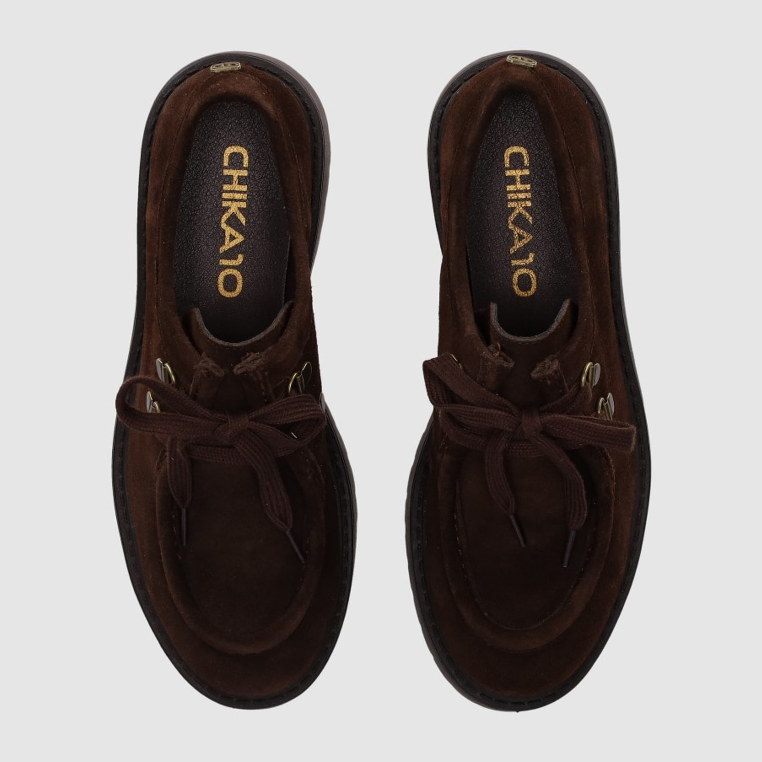 Zapatos de Piel - Marron - Tacón: Bajo