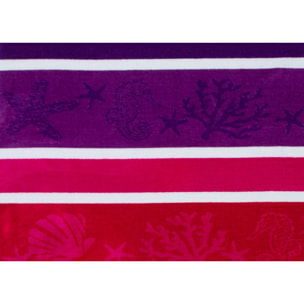 Telo Mare Spugna Jacquard Spiaggia Disegno Atlantic