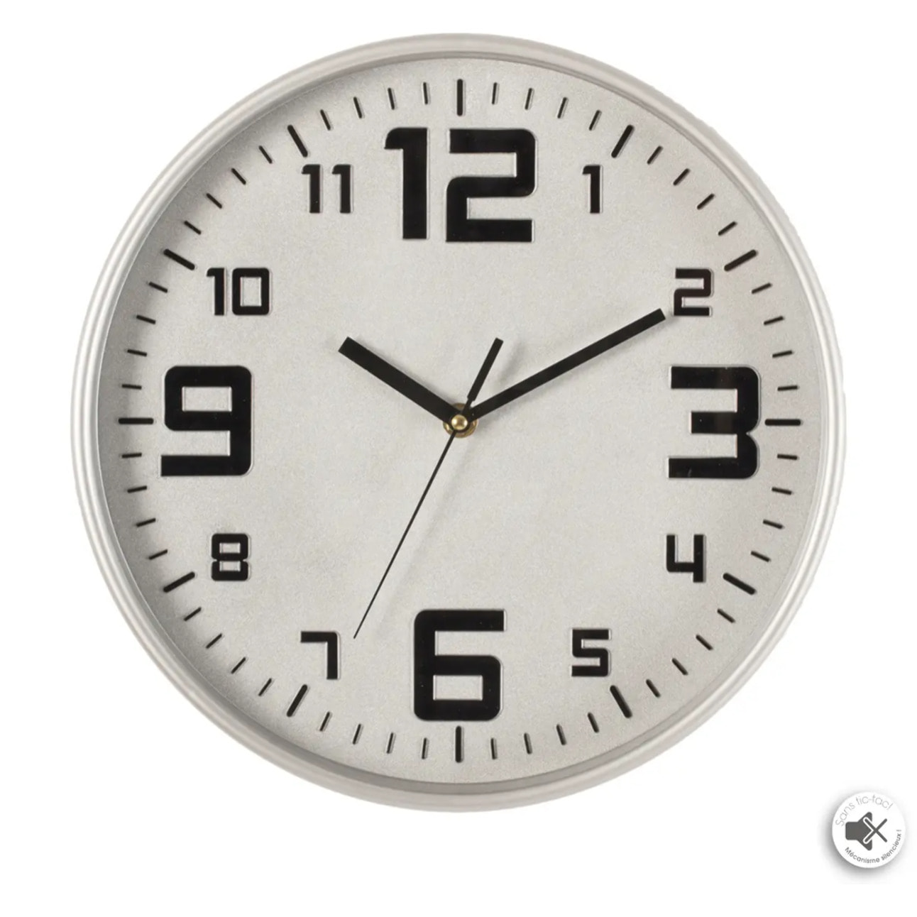 Horloge argent "Elian" D30cm
